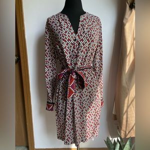 Trina Turk midi long sleeve belted dress